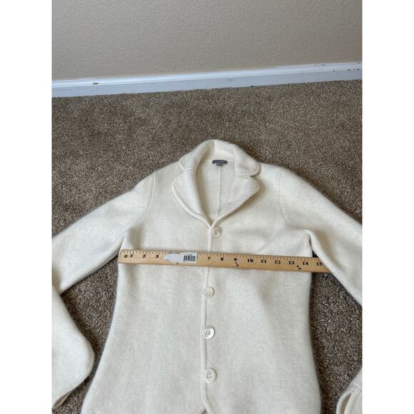 ❤️VINTAGE Ann Taylor cardigan sweater white angora rabbit hair wool blend - Picture 4 of 7